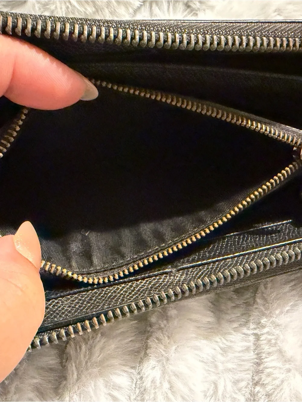 Dolce & Gabbana Black Saffiano Zip-Around Leather Wallet